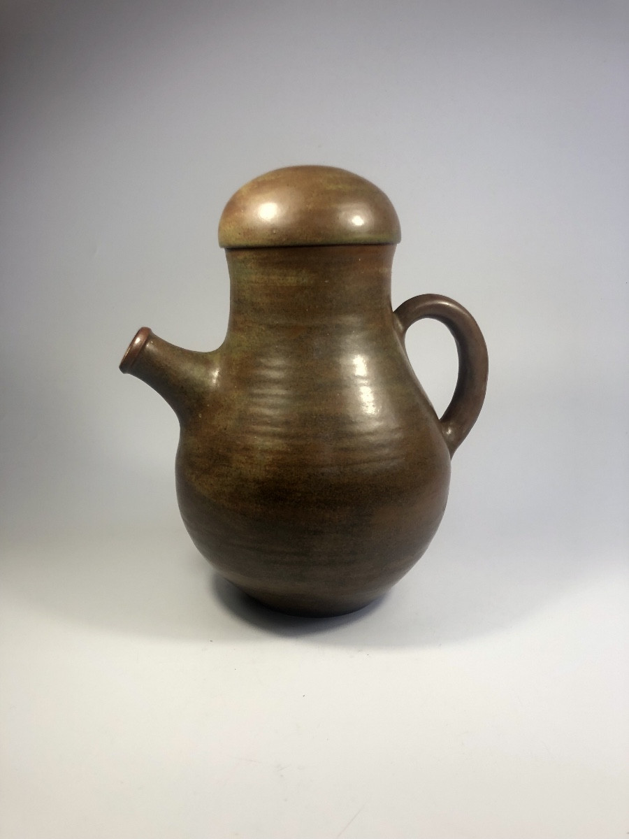 Jacques Lacheny Large Stoneware Signed Puisaye Ceramics-photo-3