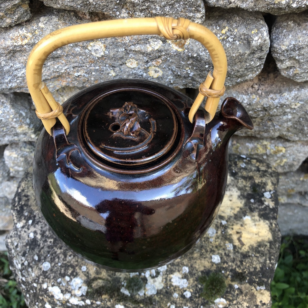 Paul Badié théière tenmoku signée grès céramique-photo-4