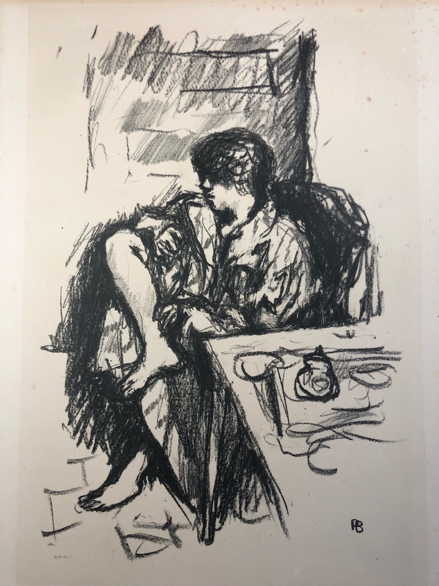 Pierre Bonnard "the Seated Toilette" Signed And Numbered Engraving, 1925-photo-4