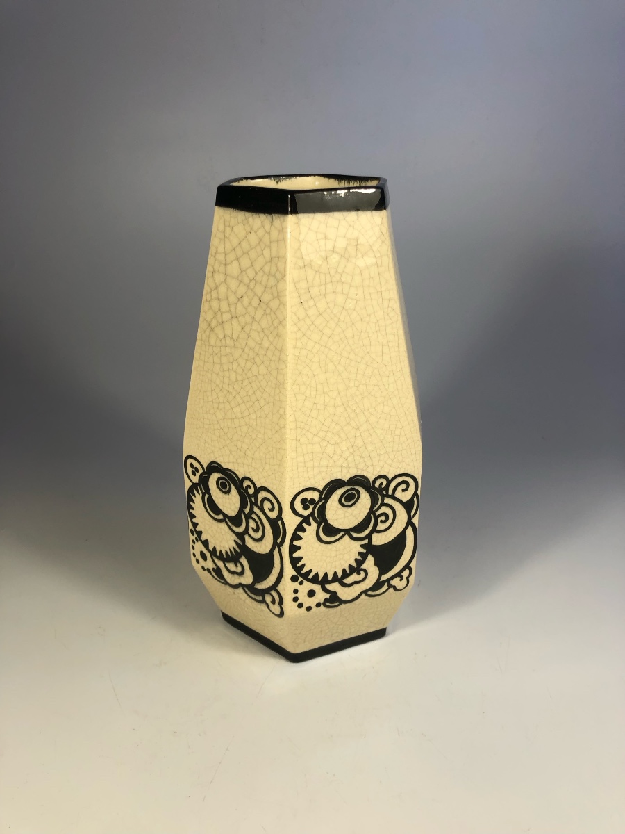 Jacques Adnet For Lusca Art Deco Ceramic Vase-photo-2