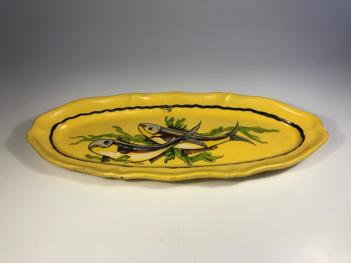 Soeurs Gastine Aubagne grand plat faïence Art Déco Marseille céramique-photo-3