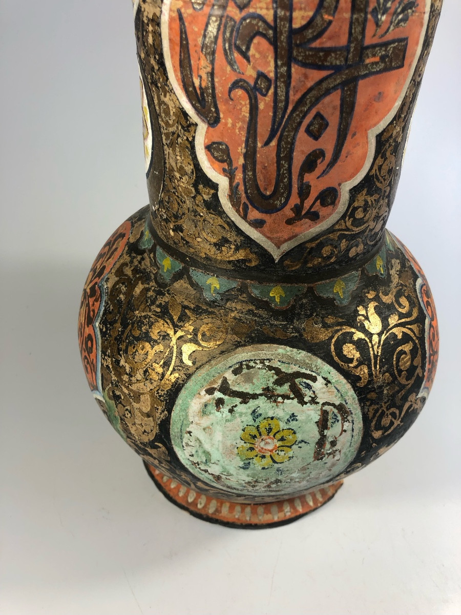 Darbouka Pottery Signed Algiers 19th Century Algeria Art Deco Ceramics-photo-2