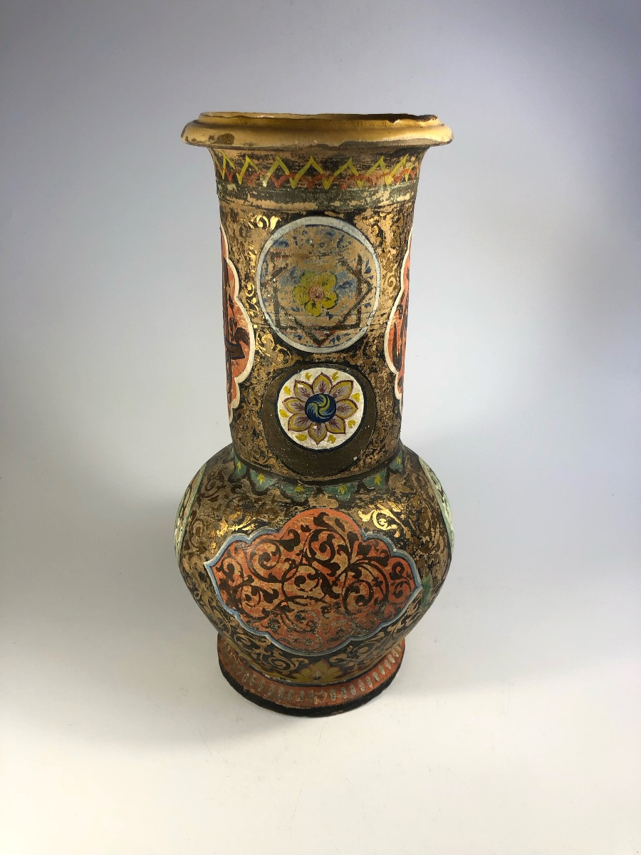 Darbouka Pottery Signed Algiers 19th Century Algeria Art Deco Ceramics-photo-3