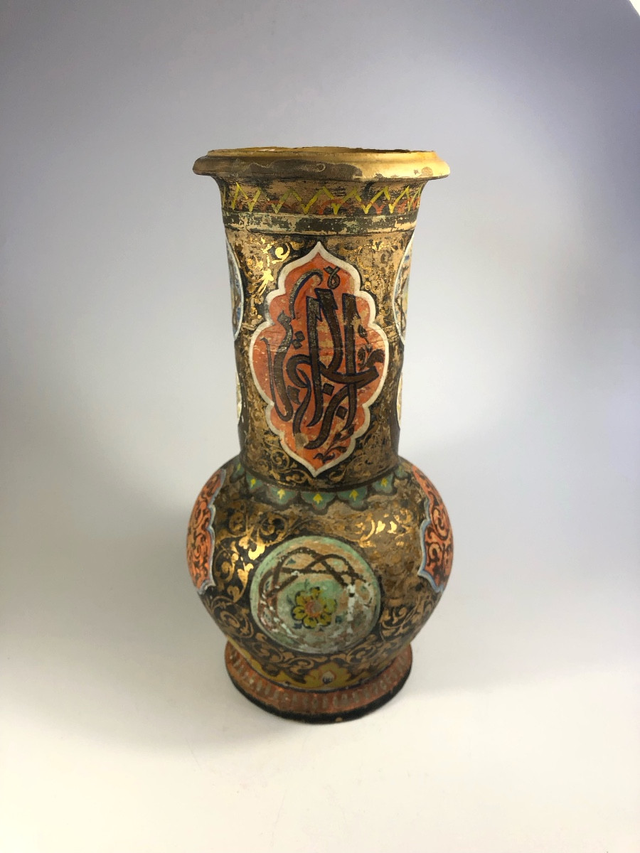 Darbouka Pottery Signed Algiers 19th Century Algeria Art Deco Ceramics-photo-4