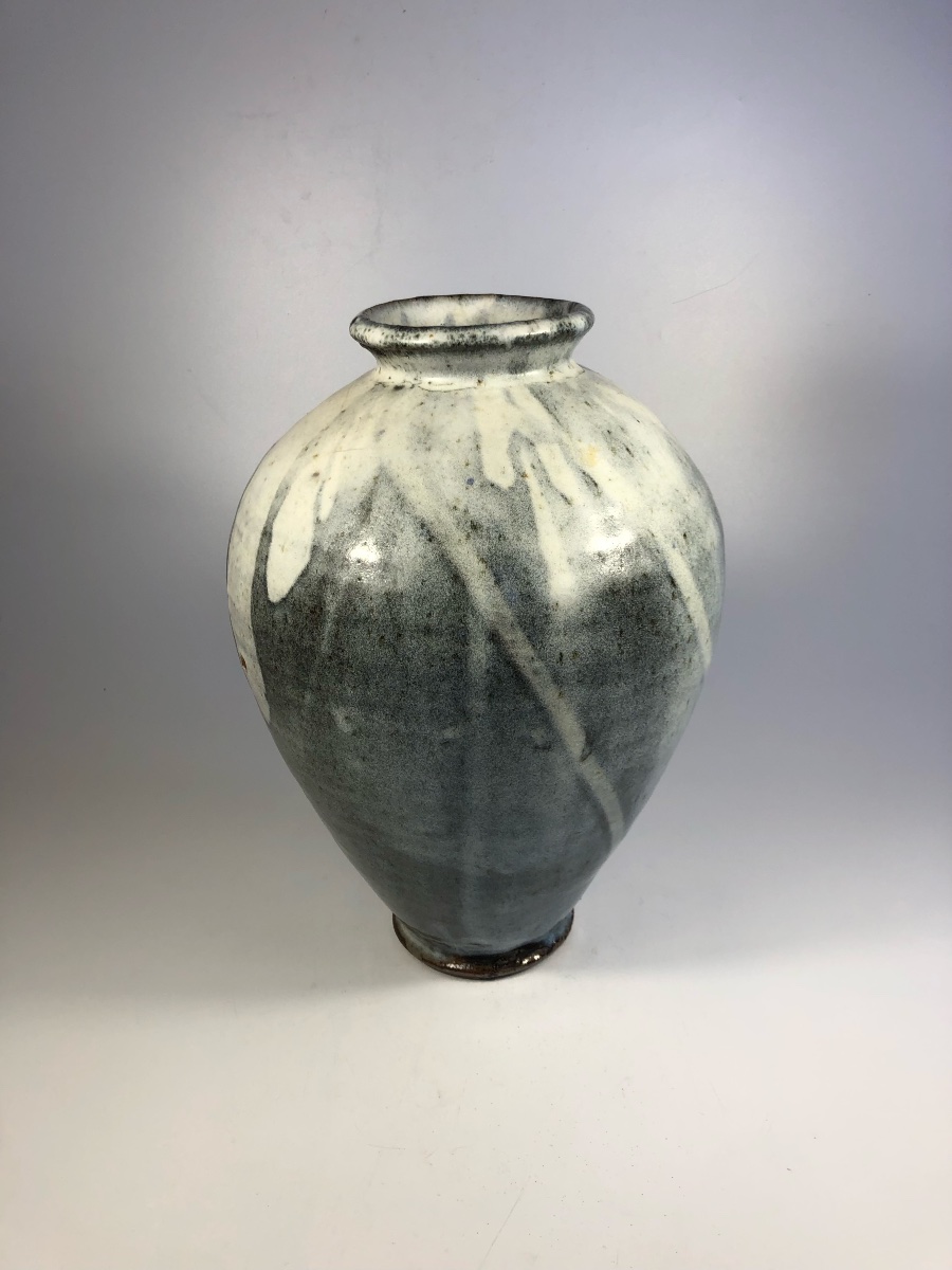Georges Sybesma, Large Stoneware Vase Signed La Borne Céramique