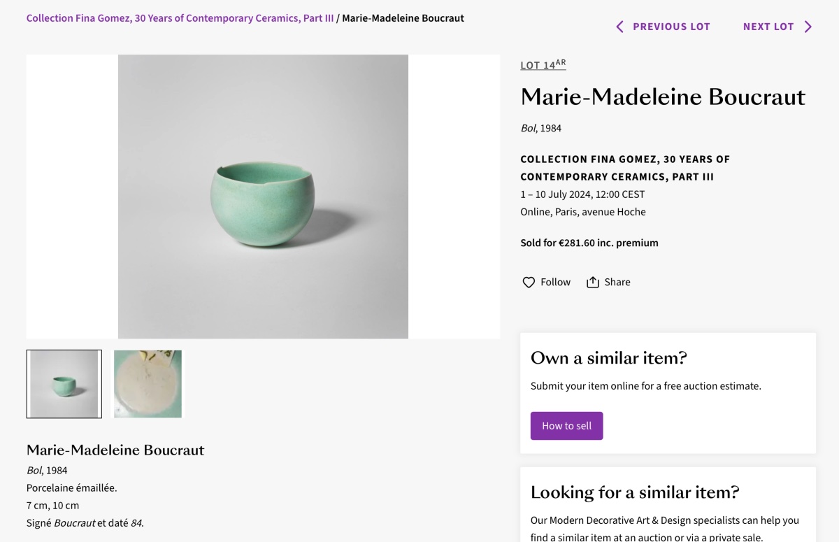 Marie-madeleine Boucraut Rare Celadon Porcelain Vase -photo-4