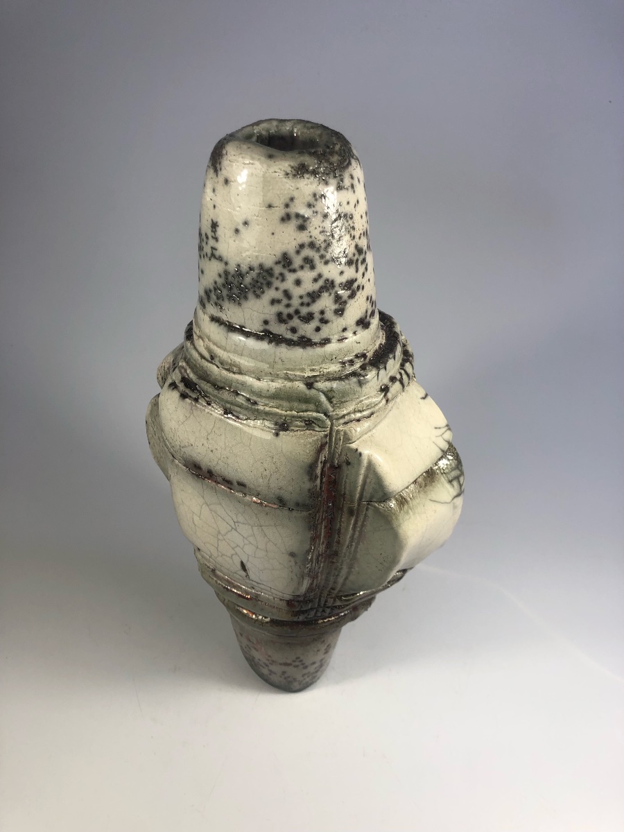 Christine Fabre vase raku signé céramique Drôme-photo-2