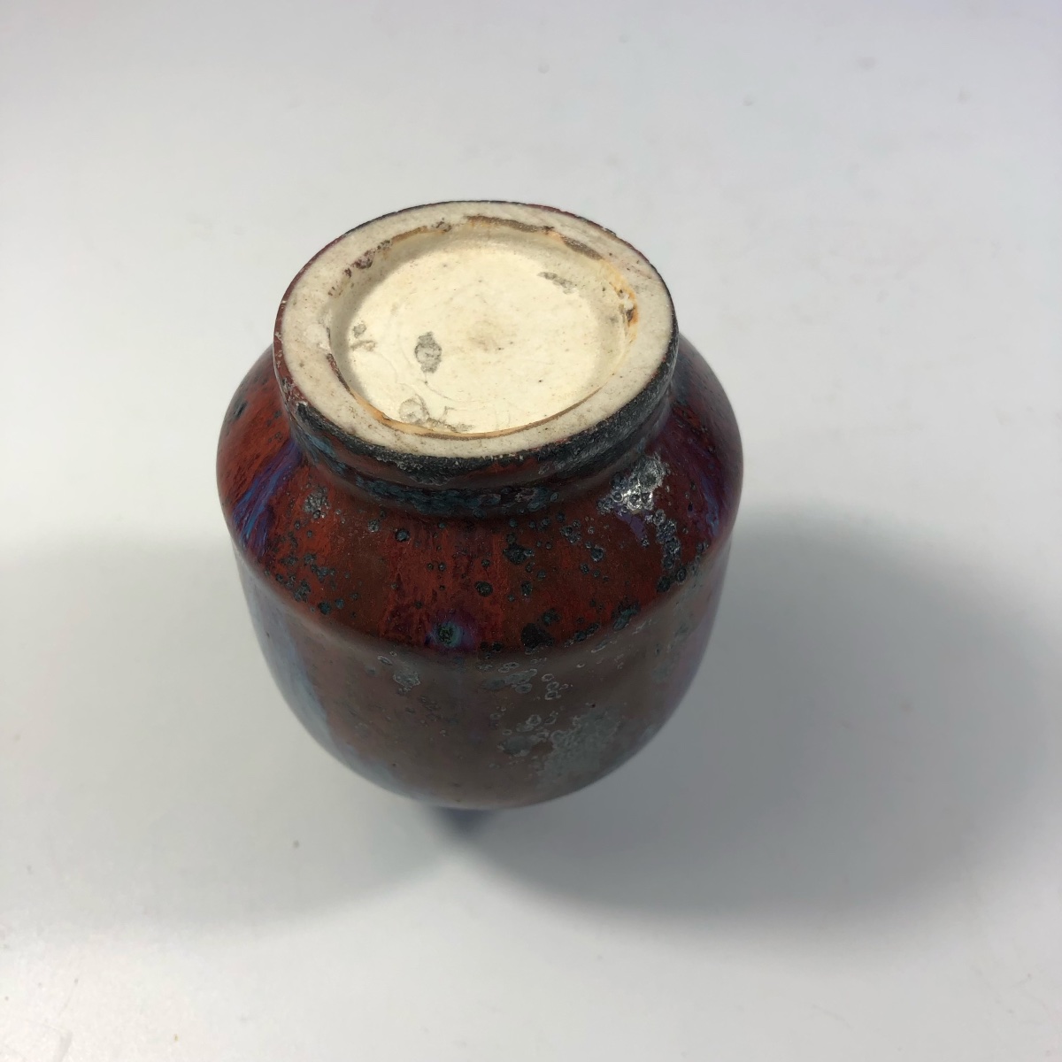 Louis Franchet Golfe Juan vase signé Art Nouveau sang de boeuf-photo-3