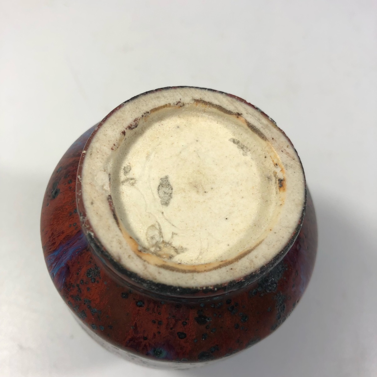 Louis Franchet Golfe Juan vase signé Art Nouveau sang de boeuf-photo-4