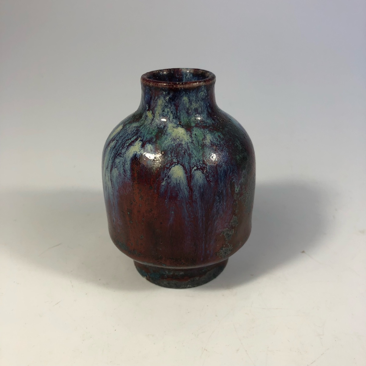 Louis Franchet Golfe Juan vase signé Art Nouveau sang de boeuf