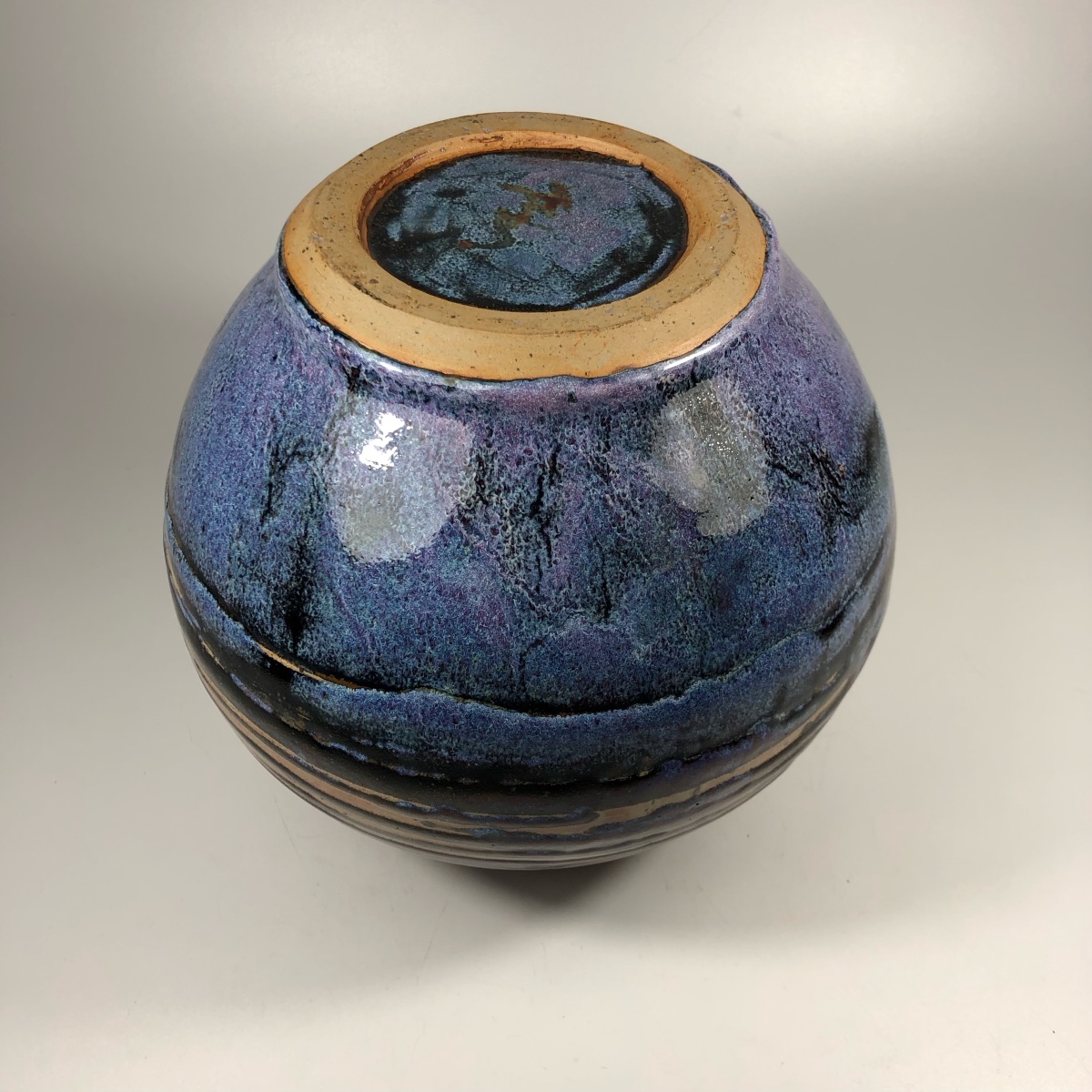 Catherine et Bruce Gould gros vase boule signé Bretagne Art Déco-photo-4
