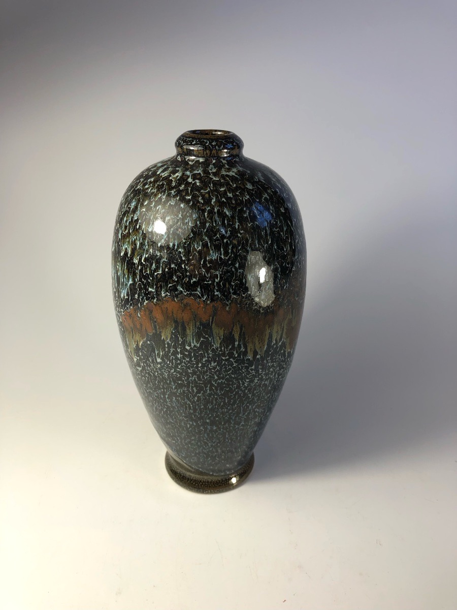 Daniel De Montmollin, Signed Stoneware Vase Taizé Ceramics