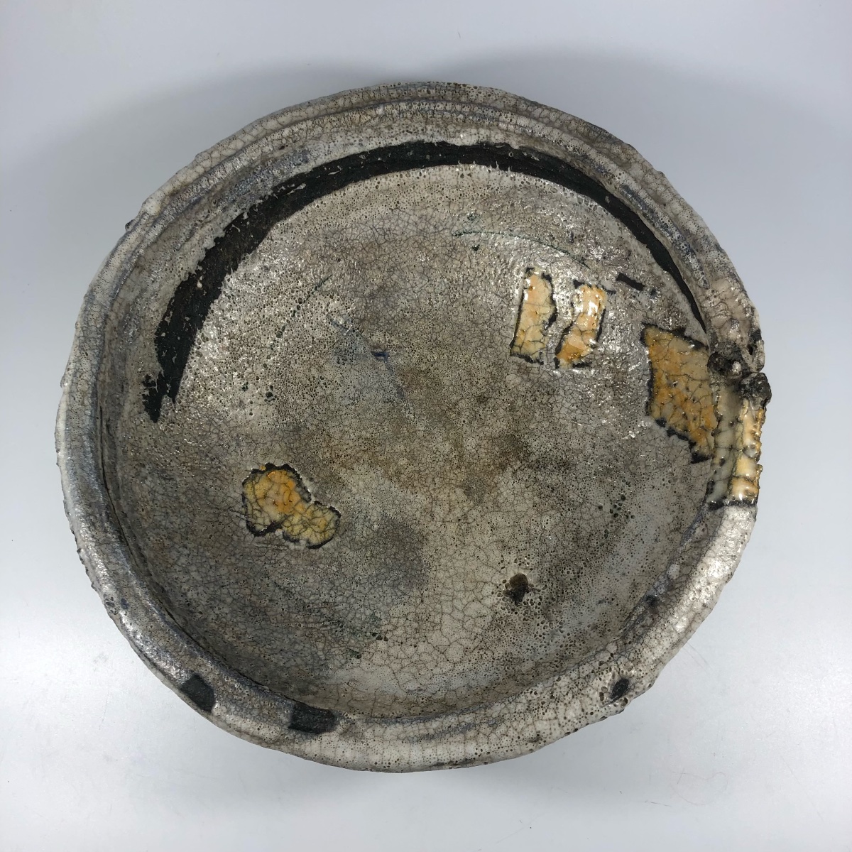 Haguiko Rare Signed Dish Raku Ceramic-photo-2