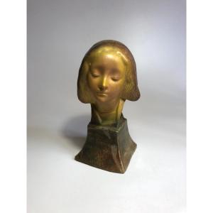 Alexis Boissonnet Rare Buste De Sainte Fortunade Corr&egrave;ze C&eacute;ramique 