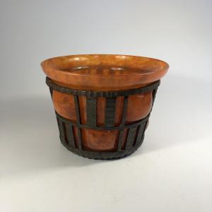 Daum Majorelle à Nancy Vase Verre Signé Art Déco Circa 1925