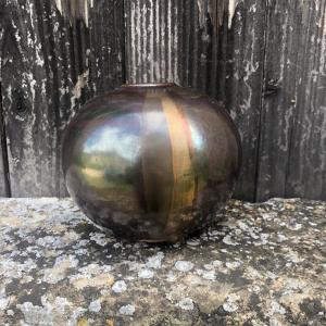 Michel Gardelle rare vase boule grès signé céramique