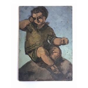 Georges Hannah Sabbagh Oil On Panel Dated 1920 Brittany Crozant