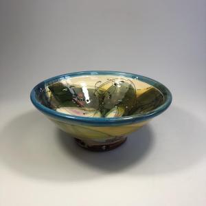 David Miller coupe signée terre vernissée céramique