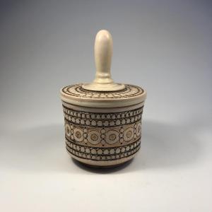 Paul Dordet Art Deco Ceramic Covered Pot Bormes