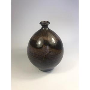 Daniel De Montmollin Vase Stoneware Signed Ceramic Taizé Ceramic