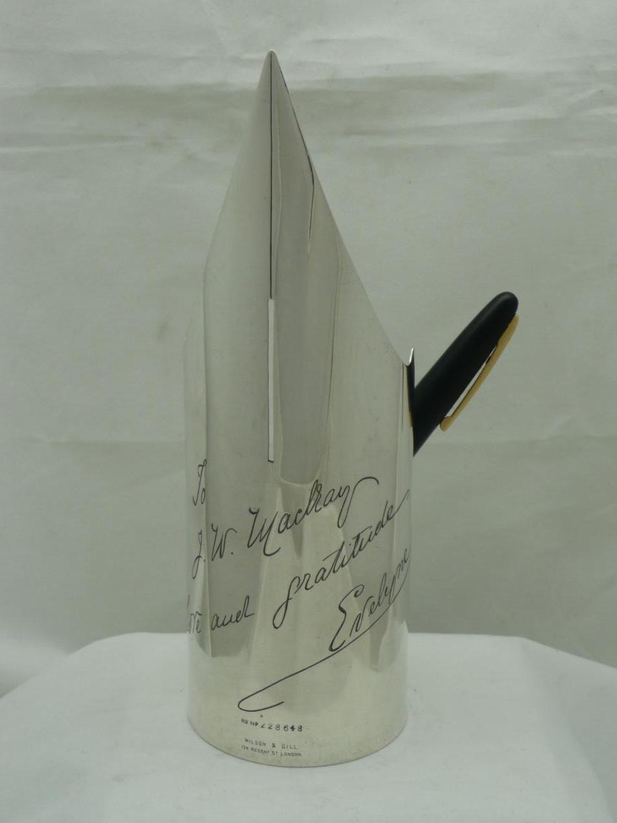 Pencil Pot In Sterling Silver Nineteenth Dedicated To A Vintage Writer-photo-2