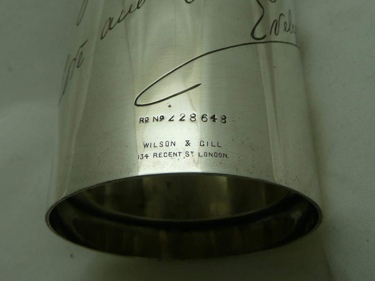 Pencil Pot In Sterling Silver Nineteenth Dedicated To A Vintage Writer-photo-4
