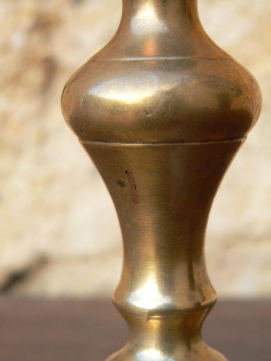 Candlestick XVII 17th Century Bronze-photo-1