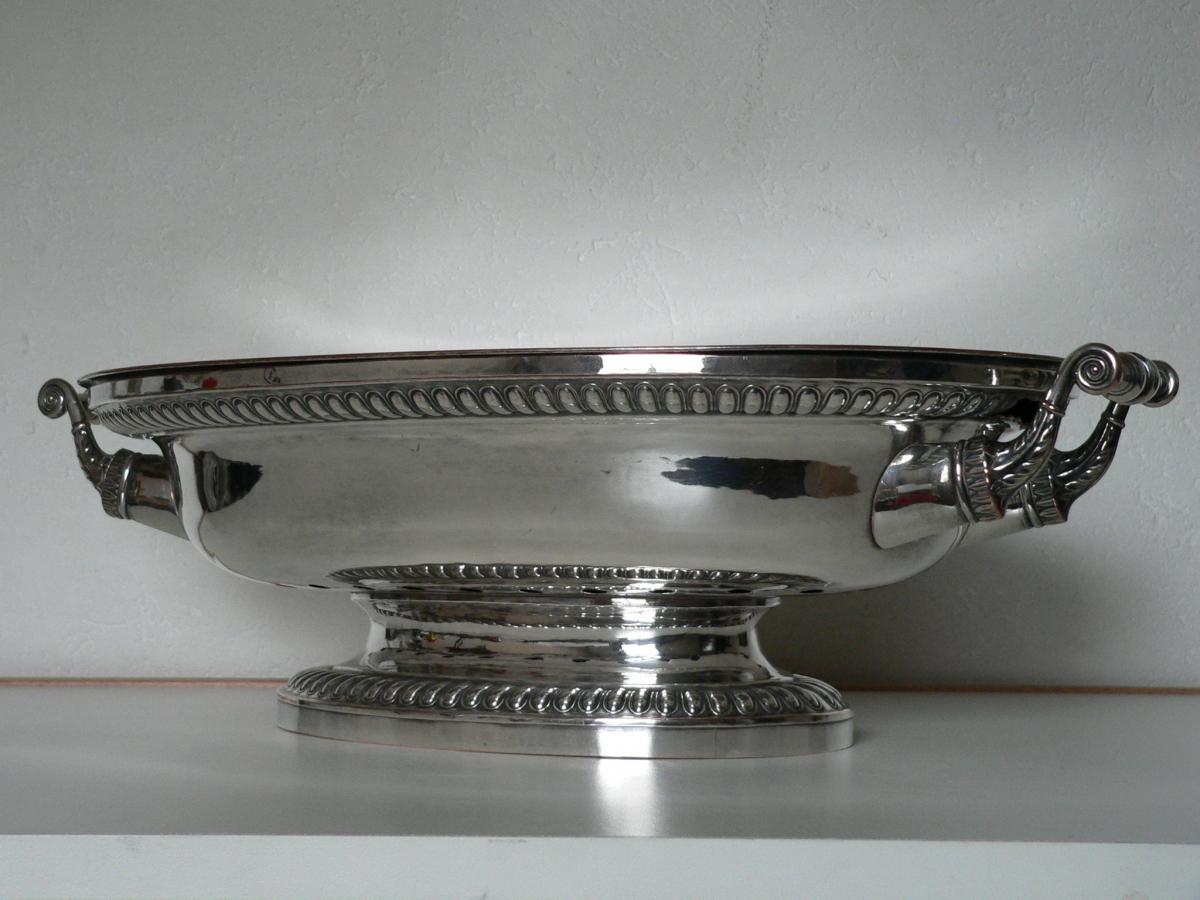 Grand Heater Flat Oval On A Small Pedestal Doubled 19th-photo-3