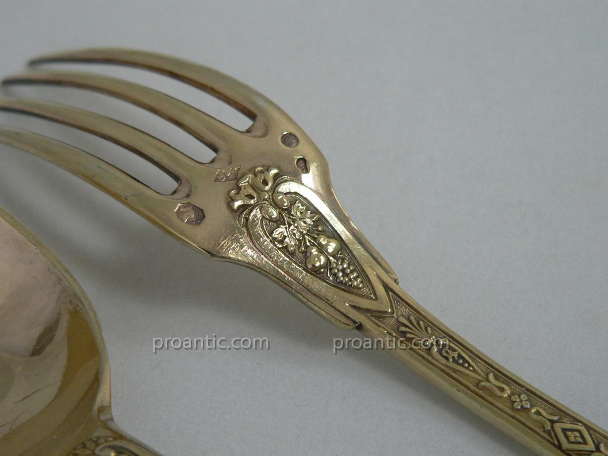 Silver Vermeil Empire Period Covered 1798-1809 Armorié-photo-2