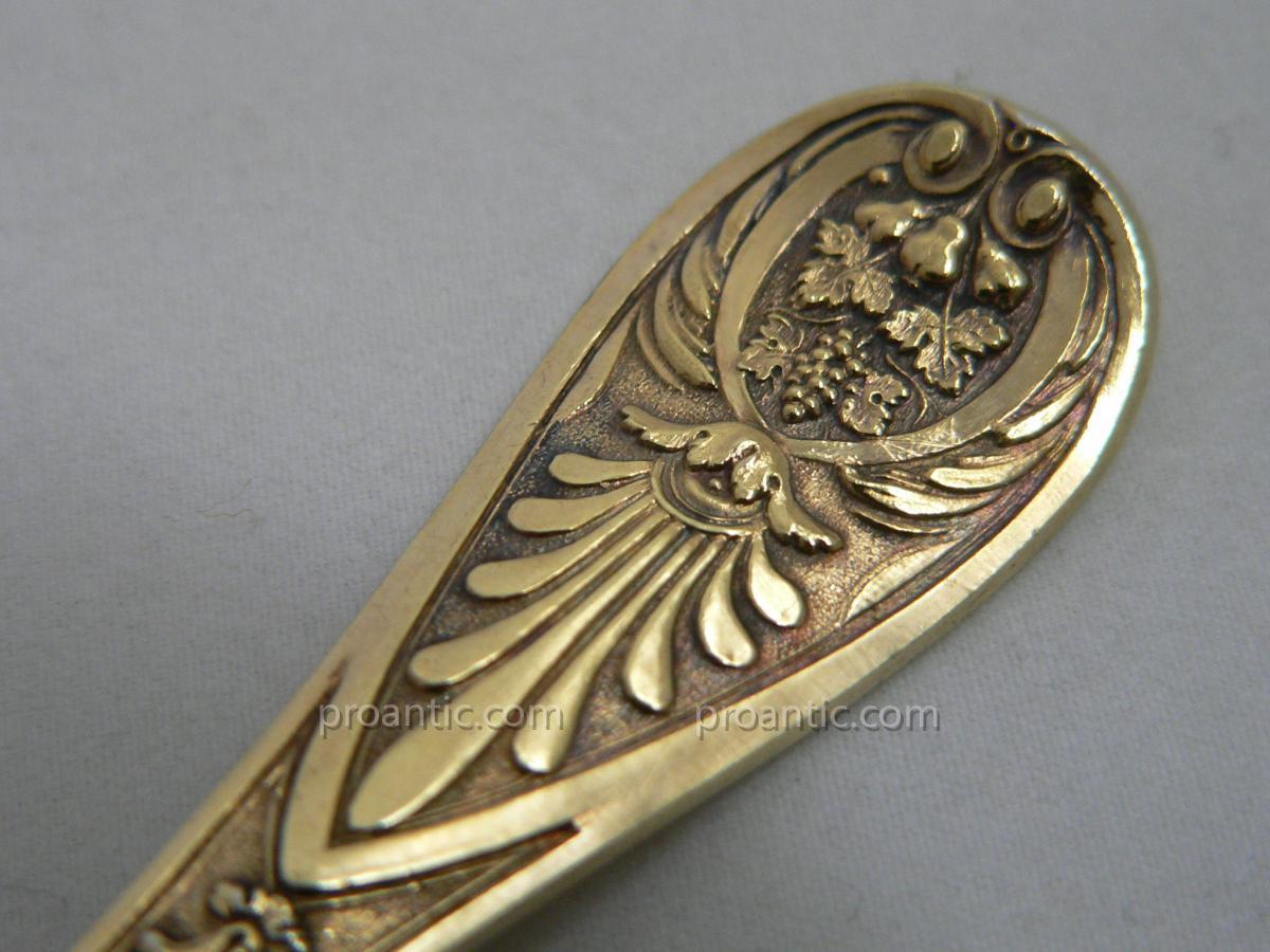 Silver Vermeil Empire Period Covered 1798-1809 Armorié-photo-3
