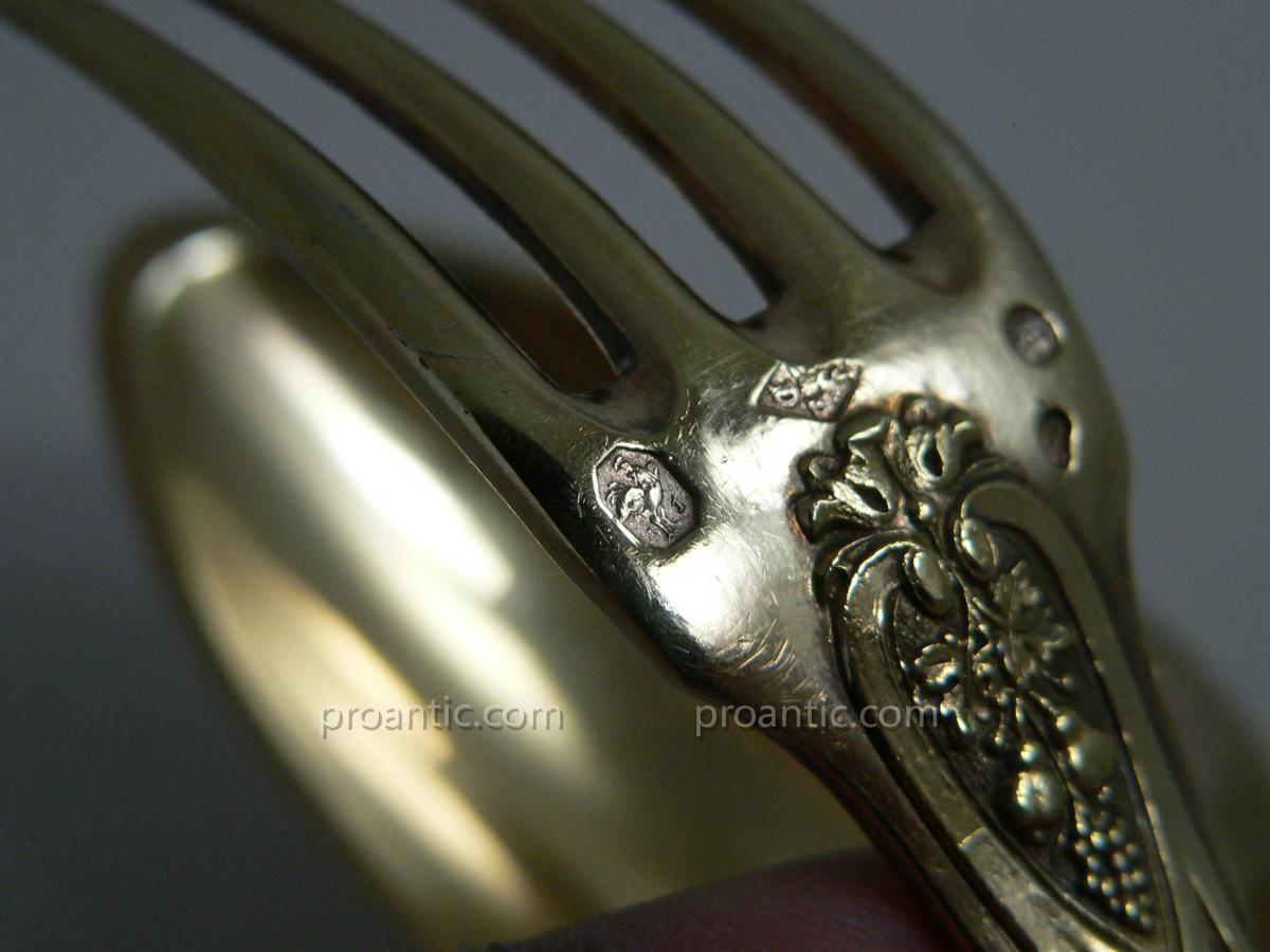 Silver Vermeil Empire Period Covered 1798-1809 Armorié-photo-5
