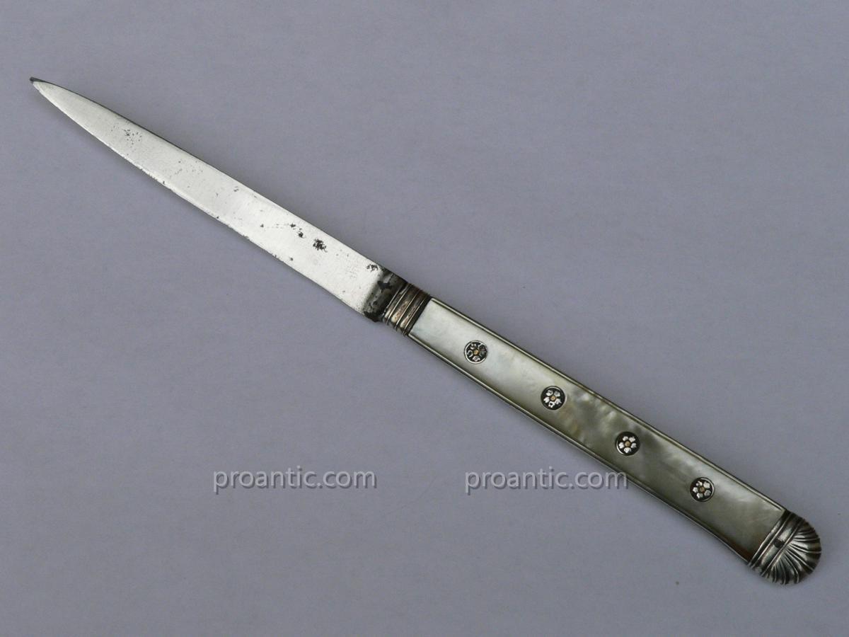 Removable Knife 18th Travel Covered From Pearl Sterling Silver