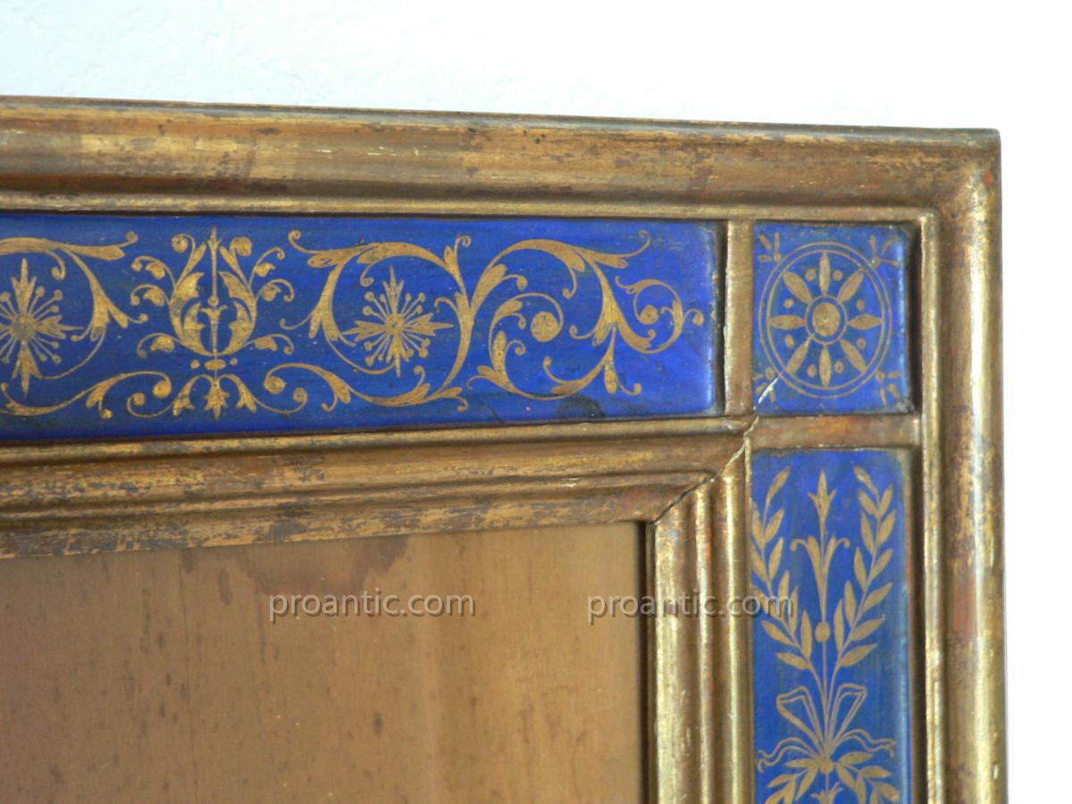 Wooden Frame Painted XIX Italian Renaissance Spirit 19th-photo-3