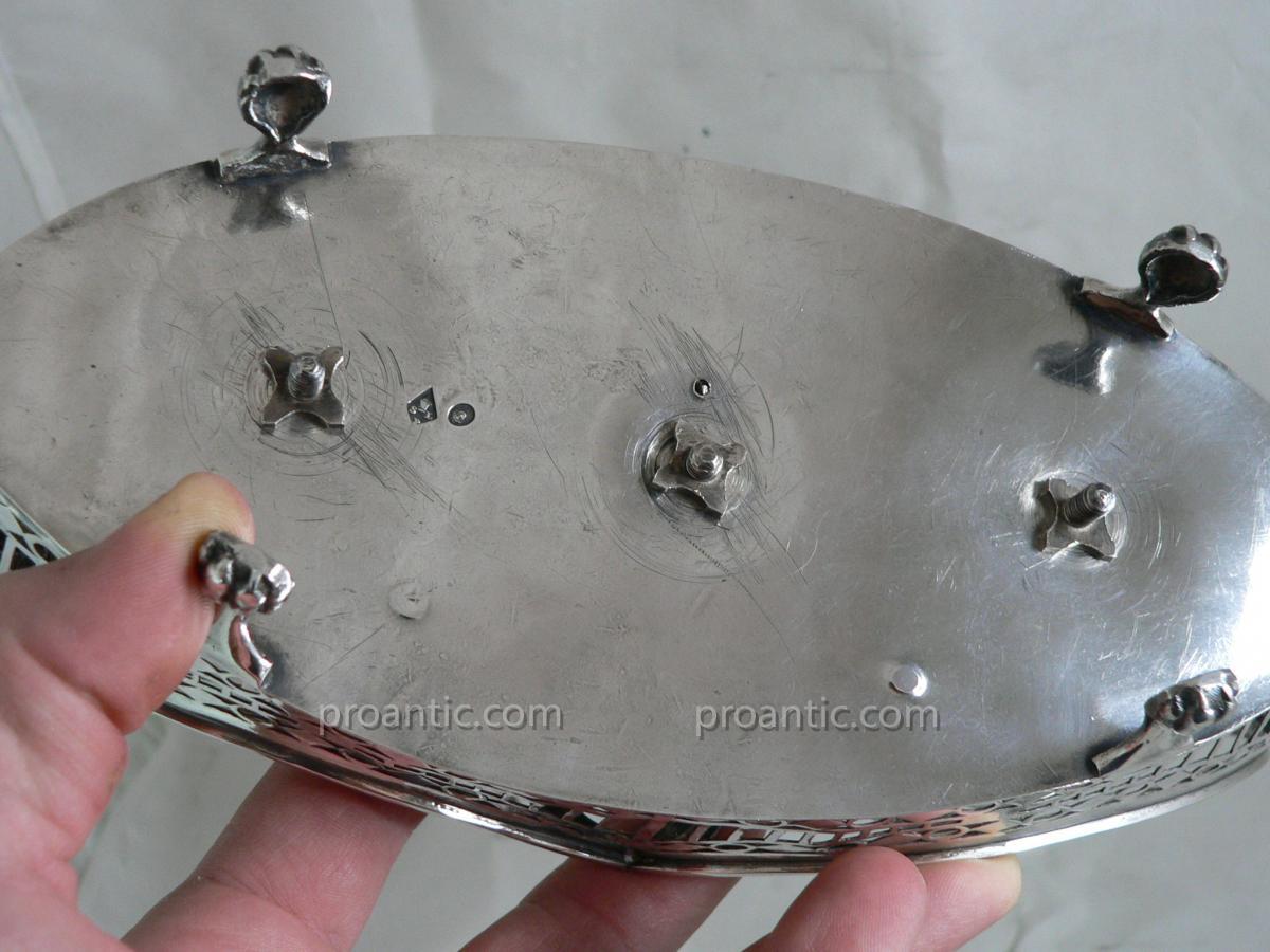 Vinegar Cruet Sterling Silver XVIII Executive Shuttle 577gr-photo-4