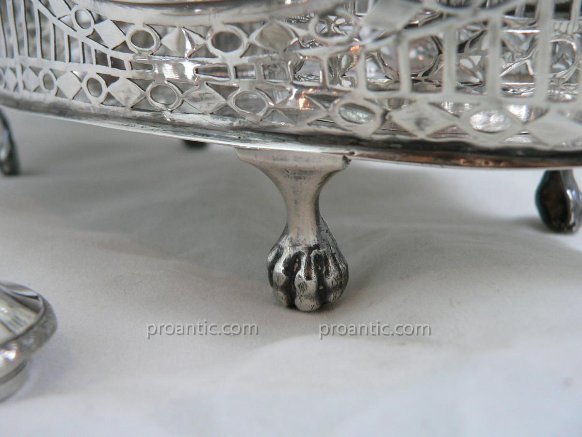 Vinegar Cruet Sterling Silver XVIII Executive Shuttle 577gr-photo-2