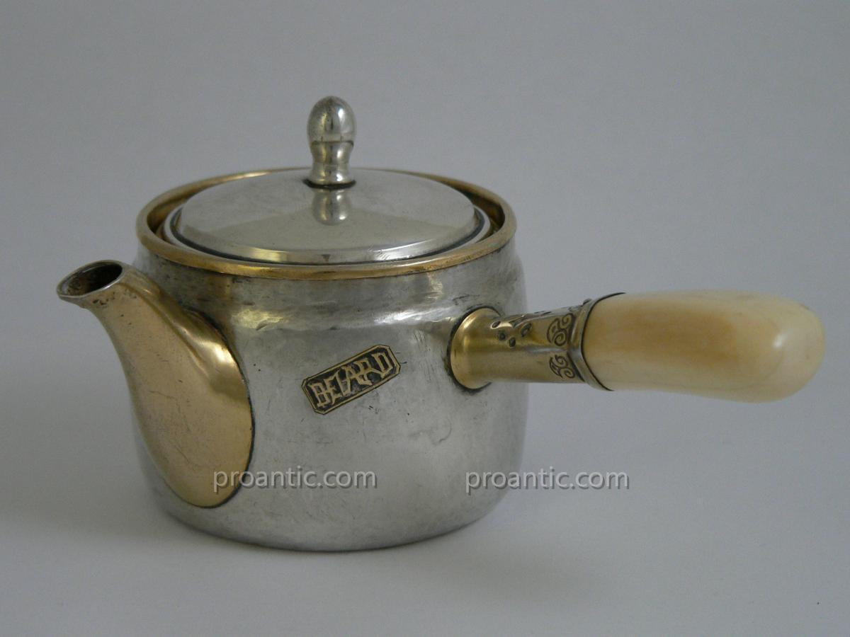 Teapot Selfish Circa 1890 Art Nouveau Sterling Silver American
