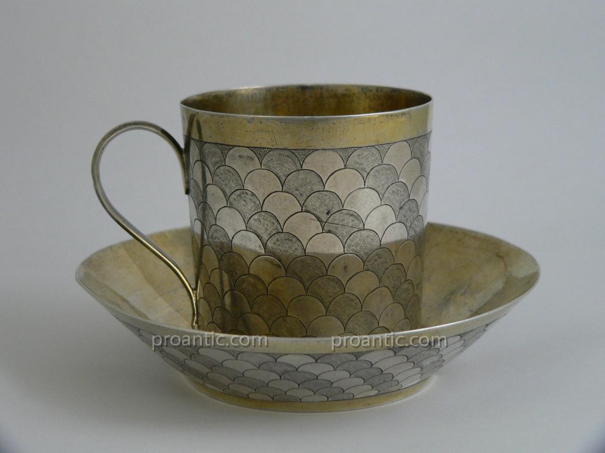 Tasse Gobelet/timbale En Argent Et Vermeil Augsburg 1806