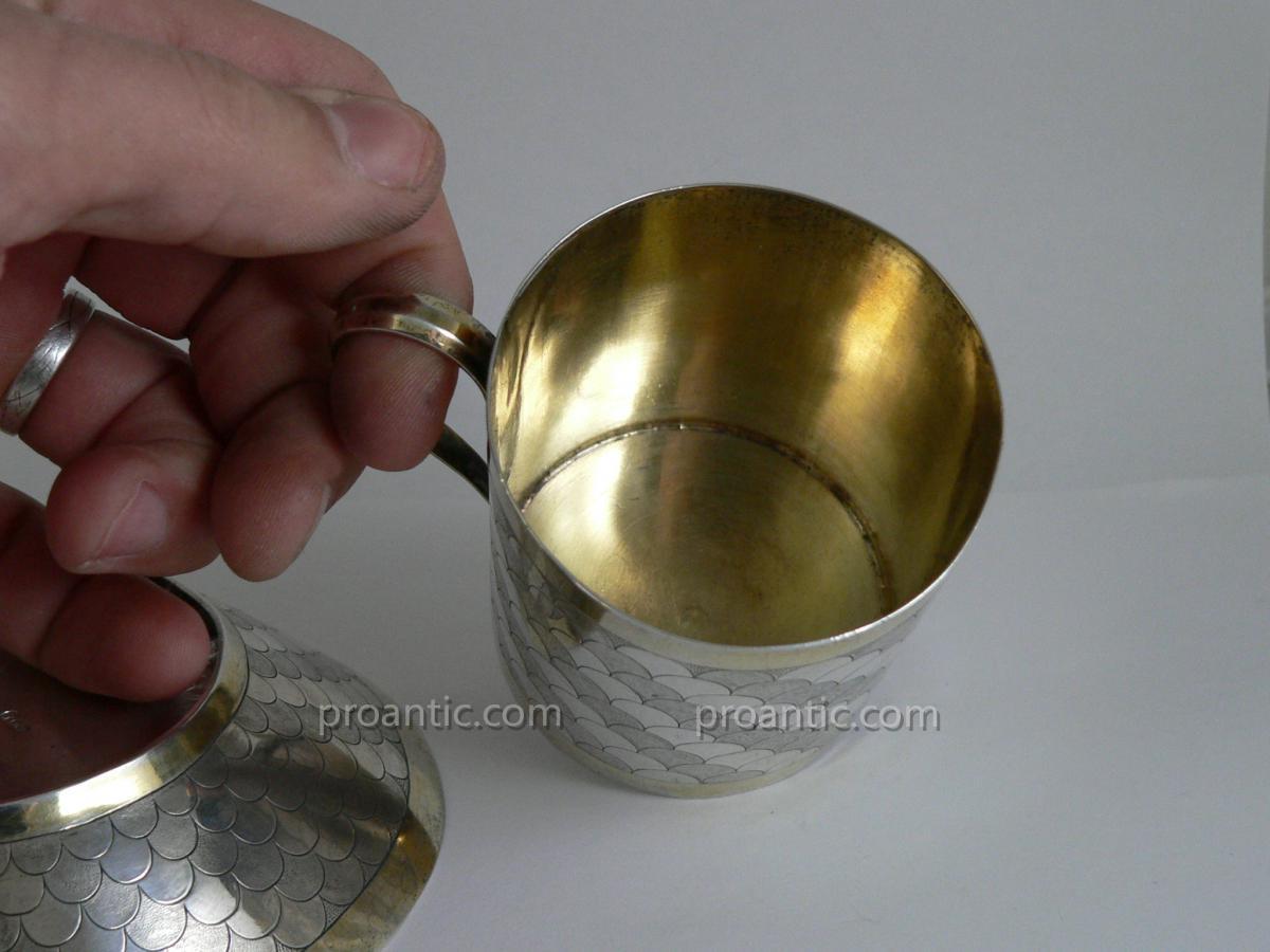 Tasse Gobelet/timbale En Argent Et Vermeil Augsburg 1806-photo-4