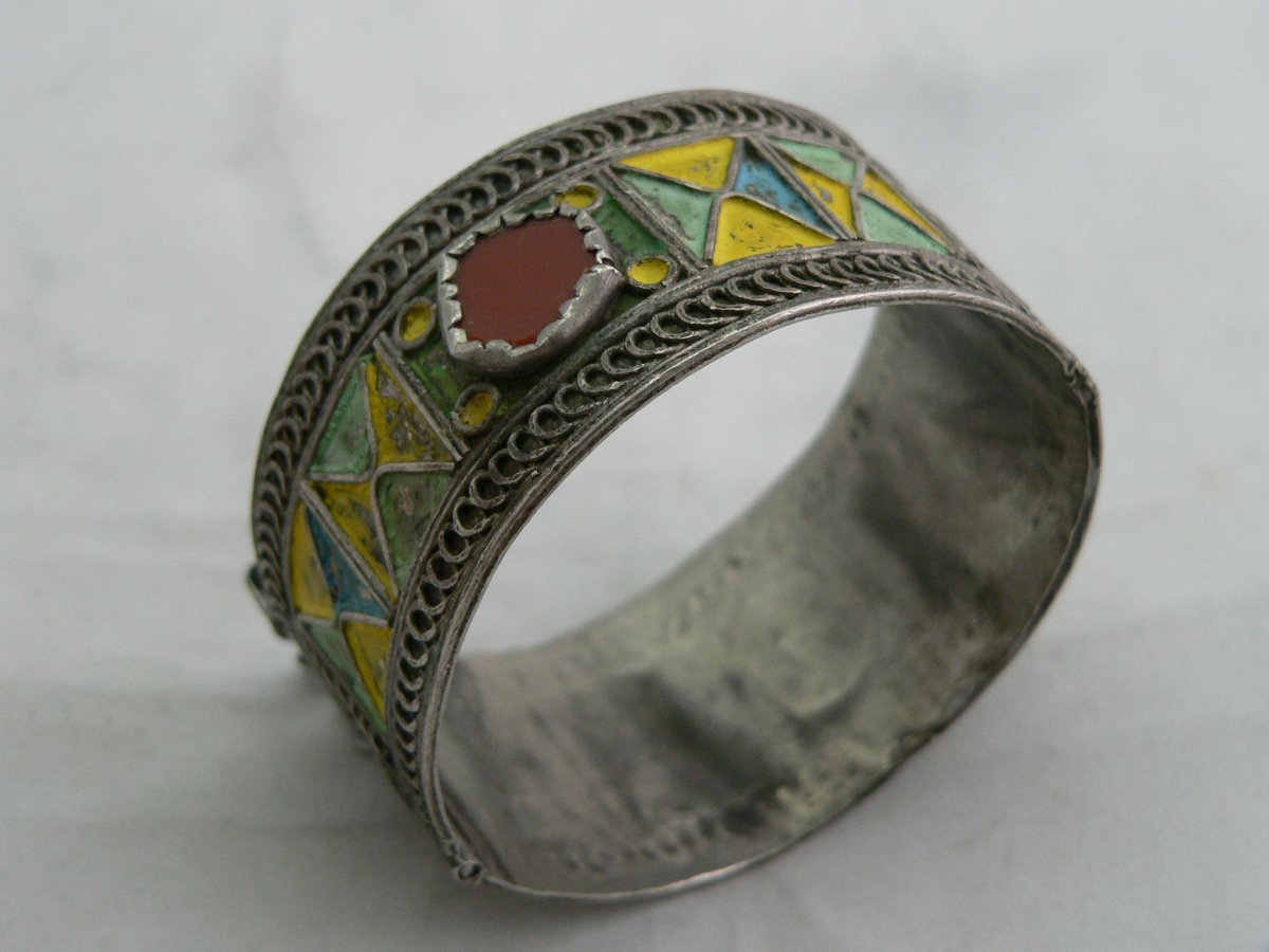 Bracelet Ethnique Argent Massif  Afrique Du Nord/maghreb XIXe-photo-3