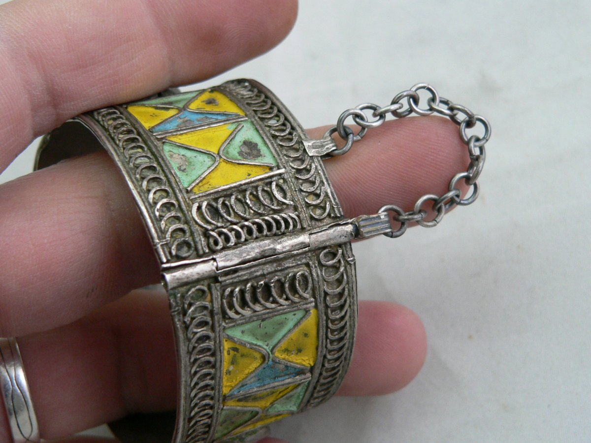 Ethnic Bracelet Sterling Silver North Africa / Maghreb Nineteenth-photo-4