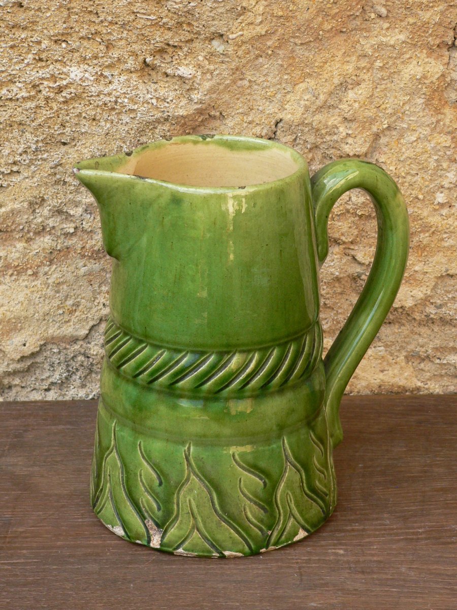 Pottery Pitcher Glazed Terracotta From Maine XVIII