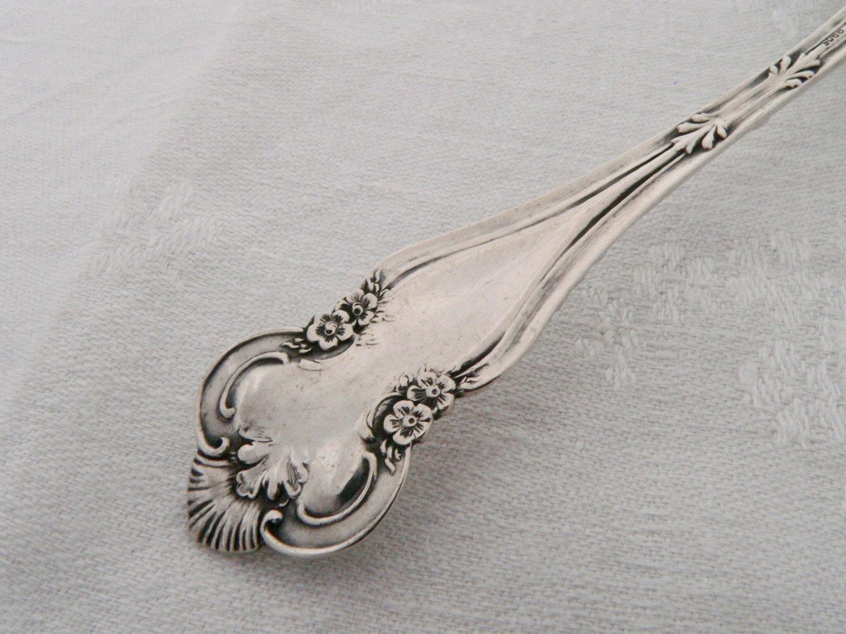 Fat And Lean Sauce Spoon In Sterling Silver, Late Nineteenth, Canadian Service Cutlery-photo-3