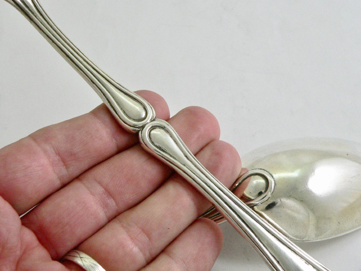 Service A Salade Argent Massif Ancien XIX Server Piece Sterling Silver 19th 224g-photo-6