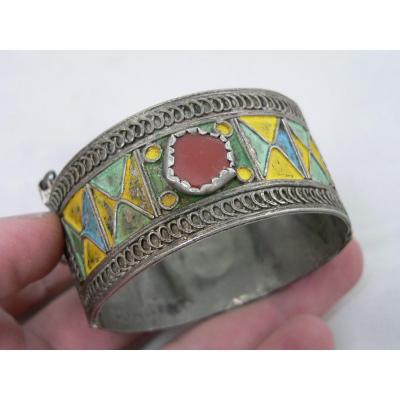 Bracelet Ethnique Argent Massif  Afrique Du Nord/maghreb XIXe