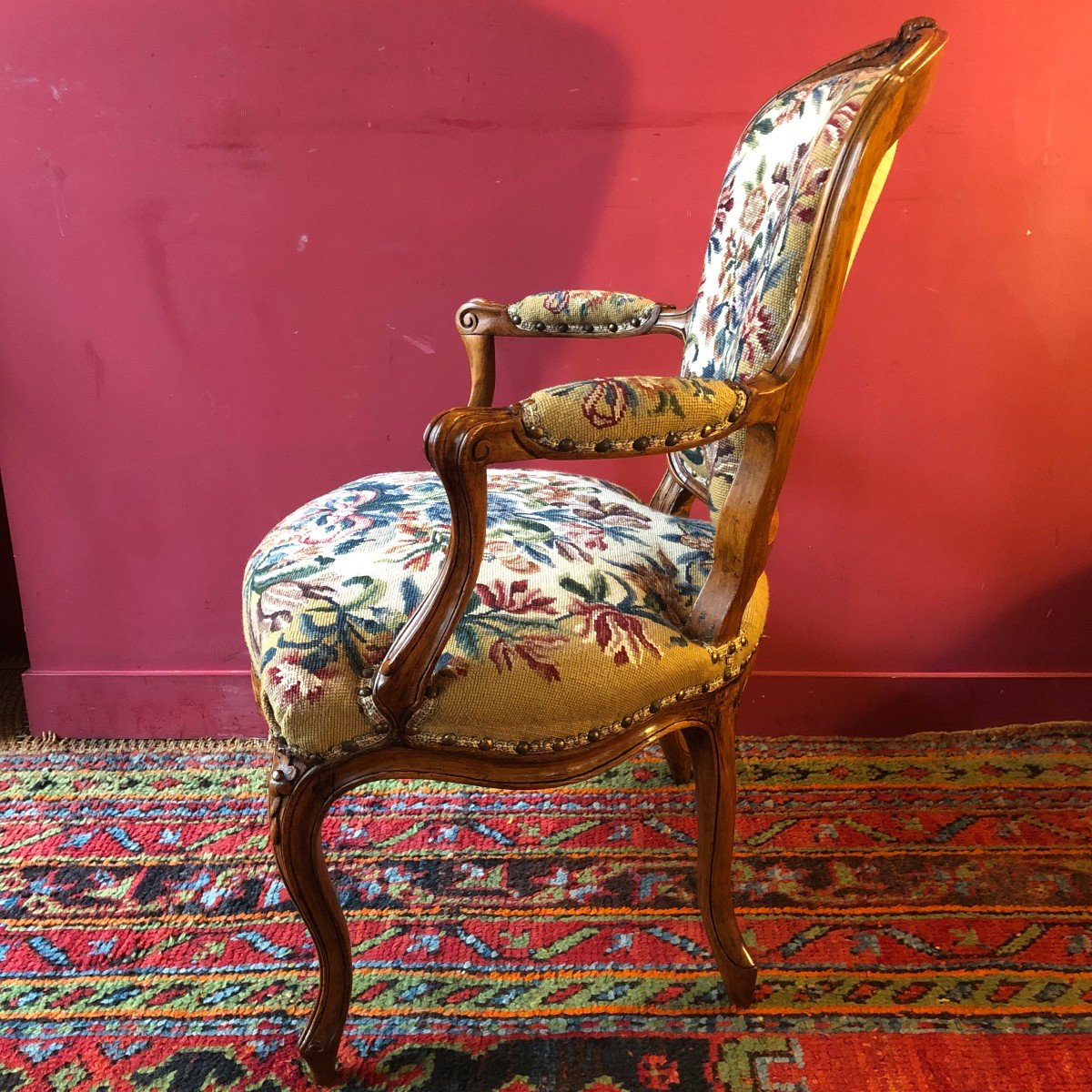 Estampillé Amand, Cabriolet époque Louis XV-photo-3