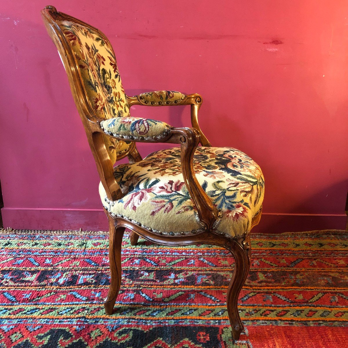 Estampillé Amand, Cabriolet époque Louis XV-photo-4