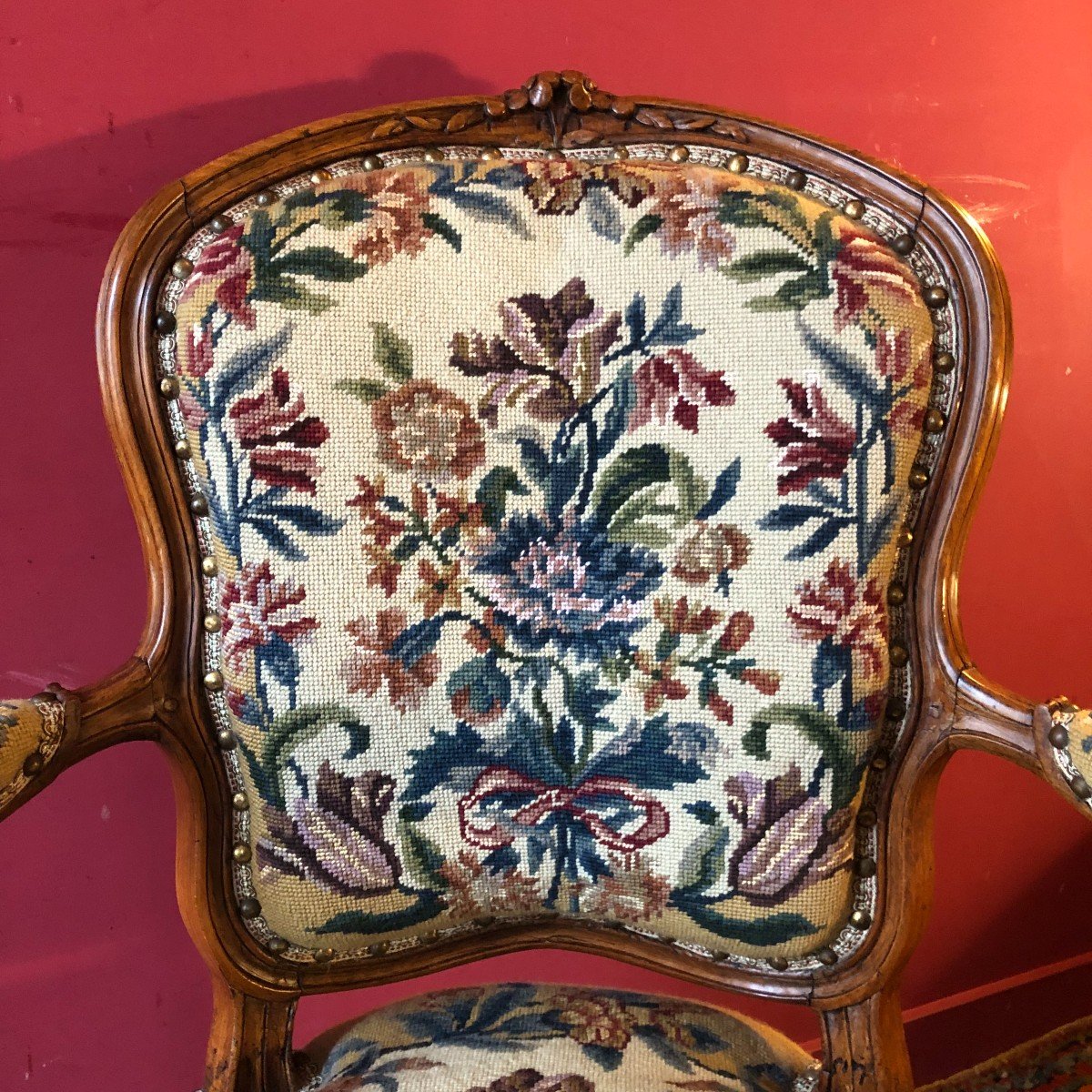 Estampillé Amand, Cabriolet époque Louis XV-photo-1