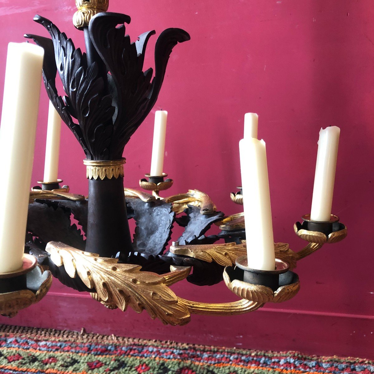 Chandelier With Acanthus Leaves, Charles X Period-photo-3