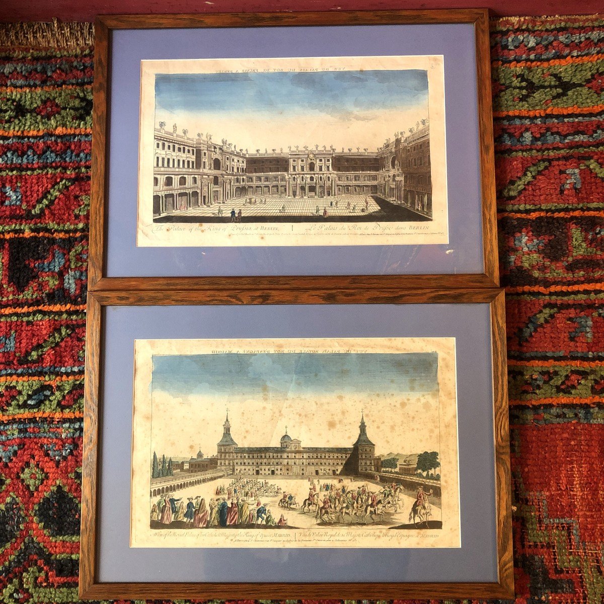 Deux Vues d'Optique, Berlin Et Madrid, XVIIIème Siècle