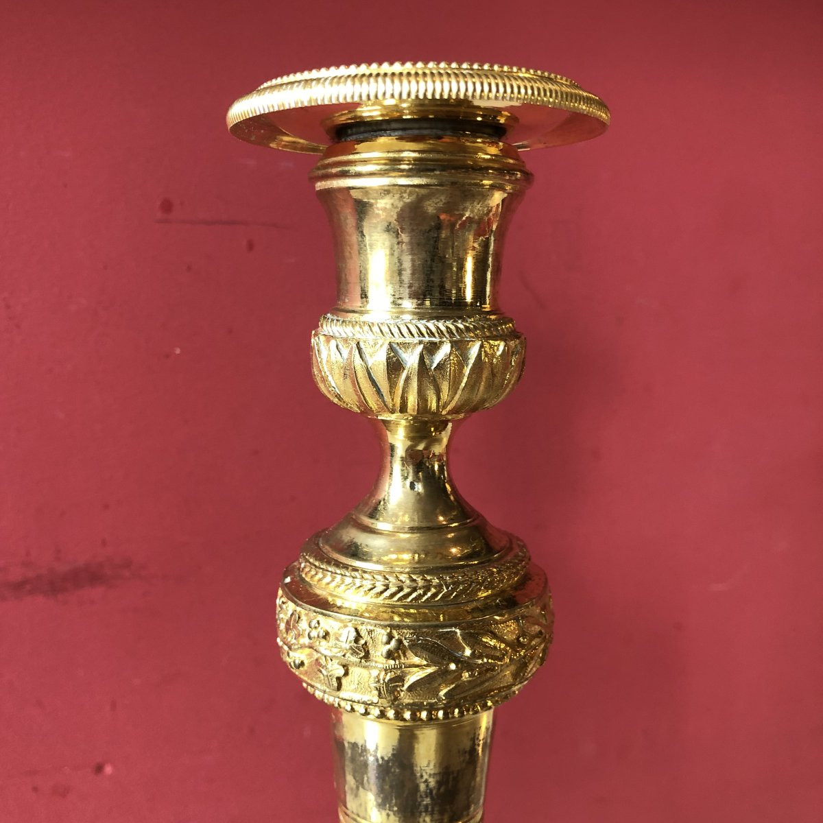 Candlesticks With Mistletoe Branches, Louis XVI Period-photo-4